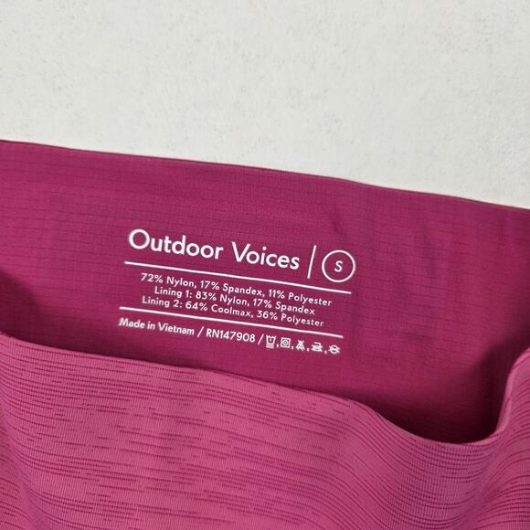 Outdoor Voices Leggings Womens Small Pink Red Colorblock Athletic Yoga Workout - Picture 3 of 10